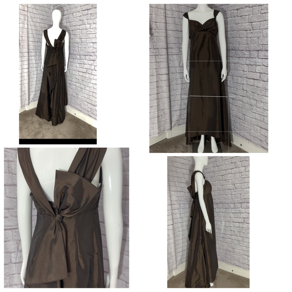 David Bridal party brown long dress